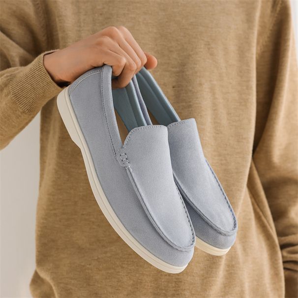 Men's Slip-On Loafers - Breathable Soft Suede Casual Shoes With Comfortable EVA Insole For Everyday Wear (Blue, Black, Gray, Beige)_vogvips.com