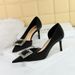 3226-AK35 European And American Versatile High-heeled Women's Shoes, Stiletto Heel, Shallow Mouth, Pointed Toe, Side_vogvips.com