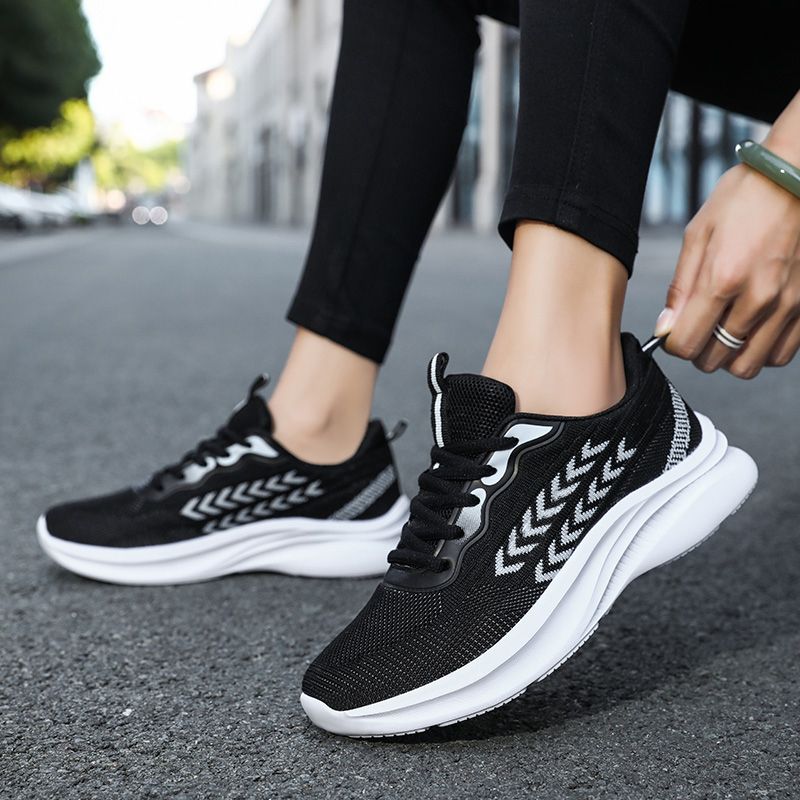 New Sports Shoes For Women Summer Tennis Mesh Breathable Thick Sole Outdoor Training Wear-resistant Casual Jogging Shoes_vogvips.com