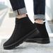 Men's Shoes Board Shoes Men's Casual Plus Cotton Gaobang Canvas Inner High-mouth Heightening Boots_vogvips.com