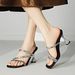 Cameido Women's Rhinestone - Striped Elegant Wedding Party Business High - Heeled Shoes CD56662_vogvips.com