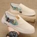 "Men's Traditional Beijing Cloth Shoes Summer Breathable Slip-On Casual Sneakers Lightweight Comfortable Fisherman Loafers For Daily Wear_vogvips.com