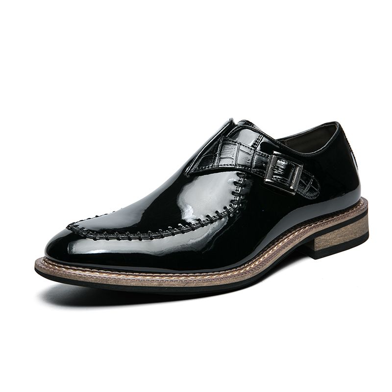 European And American Fashion New Pointed Toe Men's High Heels, Crocodile Embossed Business Formal Wear Men's Shoes Banquet Dress Wedding Leathershoes_vogvips.com