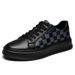 Men's Casual Board Shoes First Layer Cowhide Lace-up Sports Shoes Low-top Men's Shoes_vogvips.com