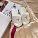 Sheepskin Version~Cross Buckle Balloon Thick Sole For Women 2025 Summer New Round Toe Casual Height Increasing Bread_vogvips.com