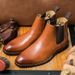 New Fashion Chelsea Boots Men's Brown Retro High-top Men's Boots European And American Fashion Boots British Gentleman Leather Boots_vogvips.com