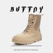 Thick-soled Heightening Boots Of The Same Style For Men And Women, Piled And Thickened Zipper, Snow Boots, Warm And Waterproof Martin Boots._vogvips.com