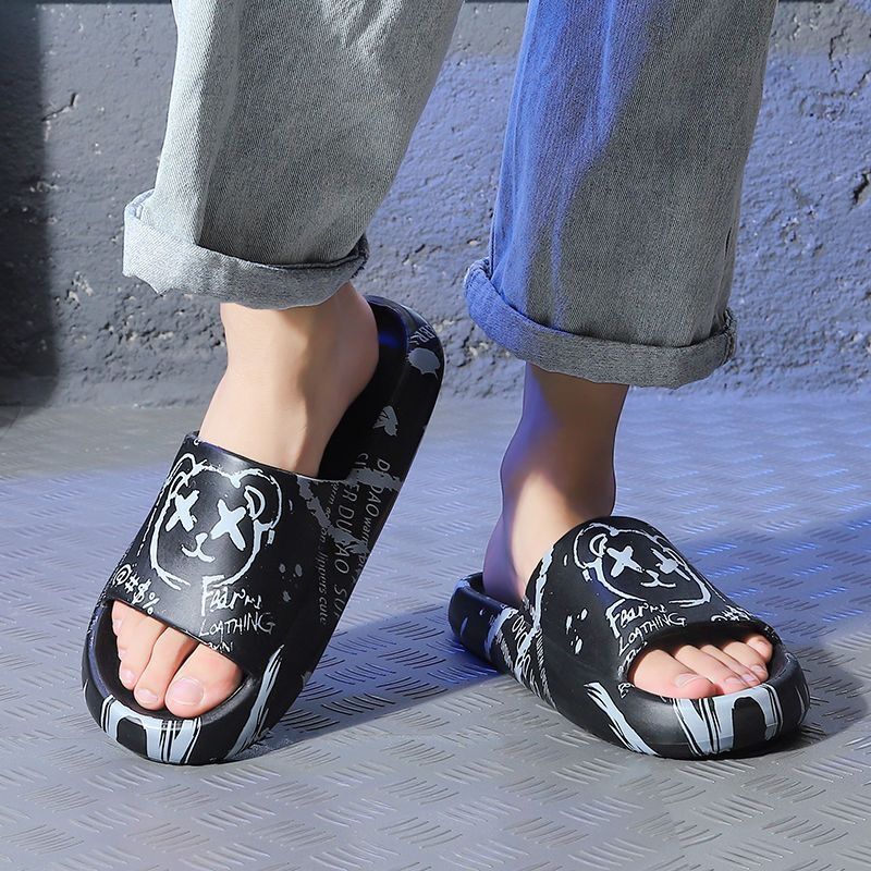 Slippers Men, Trendy Wearing The Outside, With A Thick Sole That Feels Like Stepping On Feces. Non Non Slip Bathroom_vogvips.com