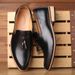 2023 New in Stock Men's Pointed Toe British Men's Dress Shoes Overlap Leather Shoes Large Size Men's Shoes Cross-border Foreign Trade Shoes_vogvips.com