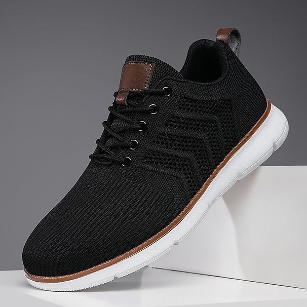 Men Fly Woven Mesh Casual Sports Shoes, Summer Breathable Large Size Lightweight Daily Outdoor Walking Footwear_vogvips.com