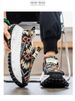 Men's Shoes New Breathable Embroidered Dad Shoes Thick Sole Heightened Lazy Pedal Casual Sports Shoes Trendy Shoes_vogvips.com
