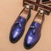 Men's Casual Flat Tassel Leather Large Size 48 Nightclub Hairstylist 47 Driving Shoes_vogvips.com