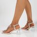 34-43 Factory Large Size European And American Women's Summer New Korean Style One-Strap Sandals Rhinestone High Heels_vogvips.com