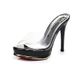 12cm Thin Heel Super High Heels Sandals, Gold Black Waterproof Table, Nightclub High-heeled Slippers, Children's Summer_vogvips.com