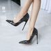 FRENCH SIZE STUDDED ANTI-WOLF SHOES PUMPS PUMPS, POINTED-TOE ULTRA-HIGH HEELS, STILETTO HEELS, SKY-HIGH PUNK STYLE 13CM_vogvips.com