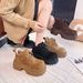 Melard Martin For Women, Autumn New Thick-Soled Height-Increasing Versatile Yellow Boots, Lace-Up Short Boots_vogvips.com