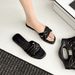 2026 New Factory Direct Sale Casual Wide Strap Flat Sandals, Open-Toe Hollow-Out Simple Cross-Strap Slip-On Beach Shoes For_vogvips.com