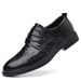 The first layer of sheepskin men's business casual leather shoes formal men's leather men's shoes pointed single shoes_vogvips.com
