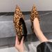 Inner Pointed Leopard Print Single Shoes Women's Shoes Spring Retro Soft Sole Suede Leopard Print Commuter Shoes Women_vogvips.com