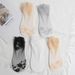 5 Pairs/Lot Socks Breathable Elastic Women's Lace Transparent Invisible Summer Thin Non-slip Short Ankle Black Low Cut_vogvips.com