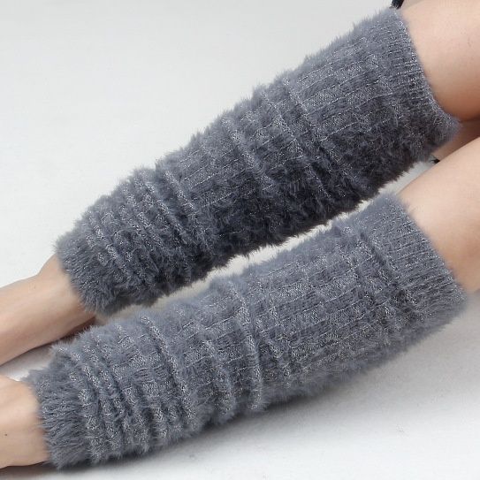 Voyage Plush Feel Silver Thread Over-the-Knee Long Socks Fashion Leg Warmers Japanese Style Knitted Warm Boot Foot Covers For_vogvips.com