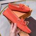 Dou TOD * Summer Versatile Small For Women Butterfly Knot Matte Leather Le Fu British Flat Single Shoes_vogvips.com