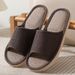 Autumn Winter Women Floor Retro Linen Open-toe EVA Thick Bottom Casual Sandals Indoor Home Couples Slippers Shoes_vogvips.com