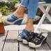 Belt Buckle Slope Heel Fish Mouth Sandals Women's Denim Thick Soled Summer Outdoor Wear Cool Slippers_vogvips.com