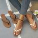Women Flat Flip-flops Comfortable Non-slip Sandals Braided Band Flip Flops Home Bathroom Fashion Slippers Zapatos_vogvips.com