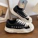 Shell Head Low Top Dissolving For Women Autumn/Winter New Versatile Thick Casual Board Soft Bottom Sports White_vogvips.com