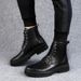 Men's Fur Boots Tooling Shoes Outdoor Martin Boots Mid-top Leather Boots Non-slip Casual Men's Shoes_vogvips.com