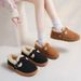 Birken Furry 2025 Winter Retro Style Thick Sole Fleece Lined Thickened Snow Boots Cross-Border Plus Size Shoes For Women_vogvips.com