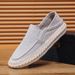 Linen Slip-On Men's Shoes Casual Old Beijing Cloth Flat Breathable Fisherman Shoes_vogvips.com