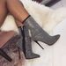 Women's Pointed Toe Rhinestone High Heel Boots Autumn Winter Size 42_vogvips.com