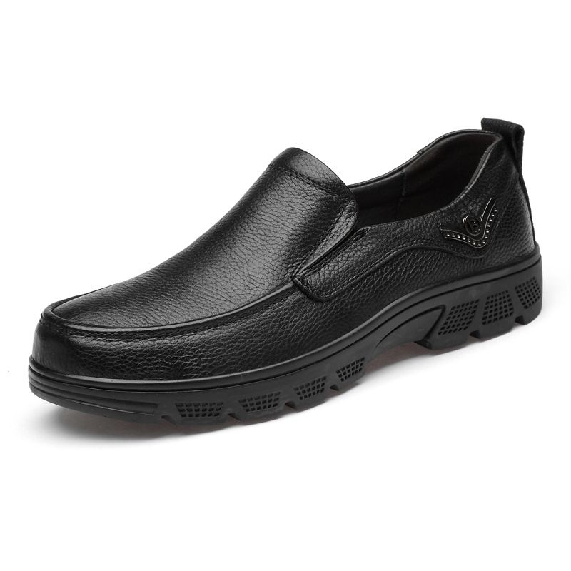 Men's Casual Men's Shoes Leather Shoes Soft Sole Large Size Lazy Shoes_vogvips.com