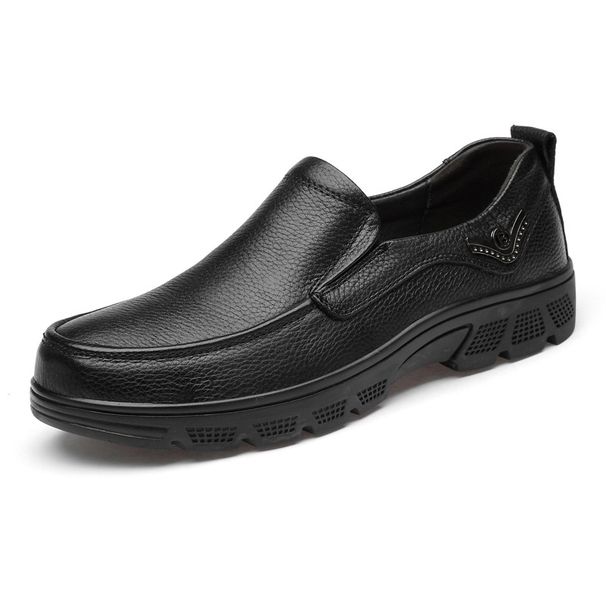 Men's Casual Men's Shoes Leather Shoes Soft Sole Large Size Lazy Shoes_vogvips.com