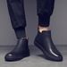 European Warm Series 2025 New Men's Short Genuine Leather Martin With Fleece Lining Warm Slip-On Fashion Boots For Autumn And Winter_vogvips.com