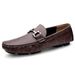 Leather Spring And Summer Casual Men's Shoes, Loafers, Trendy Men's Shoes, Slip-On Comfortable Genuine Leather Lazy Shoe_vogvips.com