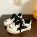 2026 Spring Trendy White Sneakers For Women, Leather Chunky Sole Platform Shoes, Street Style Must-Have Casual Shoes_vogvips.com