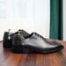 Business leather shoes Men's formal lace-up pointed Oxford shoes whole cowhide hand through Hardworking shoes_vogvips.com