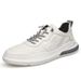 Euro Step Fleece-Lined Autumn Winter New Leather Casual Sneakers Korean Style Men's Trendy White Shoes 1605_vogvips.com