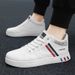 Men's New Summer White Korean Version Trendy Mid Top Board Teenagers Casual Sports Trend Shoes For Men_vogvips.com