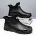 Men's Low Top Rain Boots Short Tube Rain Boots Men's Fashion Overshoes Kitchen Water Boots Fishing Rubber Shoes Water Shoes Summer_vogvips.com