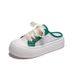 Breathable Mesh Bread Head Half For Women's Summer Outwear New Versatile Thick Sole Casual Step On Lazy Slippers_vogvips.com