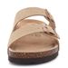 Evshine Leather Footed Clogs Sandals For Women Fashion Flat Mul Slippers With Arch Support Men Double Buckle Cork_vogvips.com