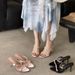 Women's Rhinestone Strappy High Heeled Sandals Stiletto Heel Open Toe Summer Versatile Elegant Fairy Shoes_vogvips.com