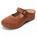 2021 Summer New Style Wish Foreign Trade Plus Size Wedge Heel European And American Retro Frosted Hollow Breathable_vogvips.com
