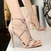 Suede Hollow Out Sexy Nightclub Sandals,Summer High Heels_vogvips.com