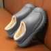 Men's Home Clogs 2023 New Winter Garden Clog Plush Lining Waterproof Woman House Warm Shoes High Quality Anti-Slip Green_vogvips.com