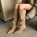 Large Walled Pile Pointed Long Women's Plus Size, Thin Boots, High Heels, Thick Legs, Over The Knee_vogvips.com